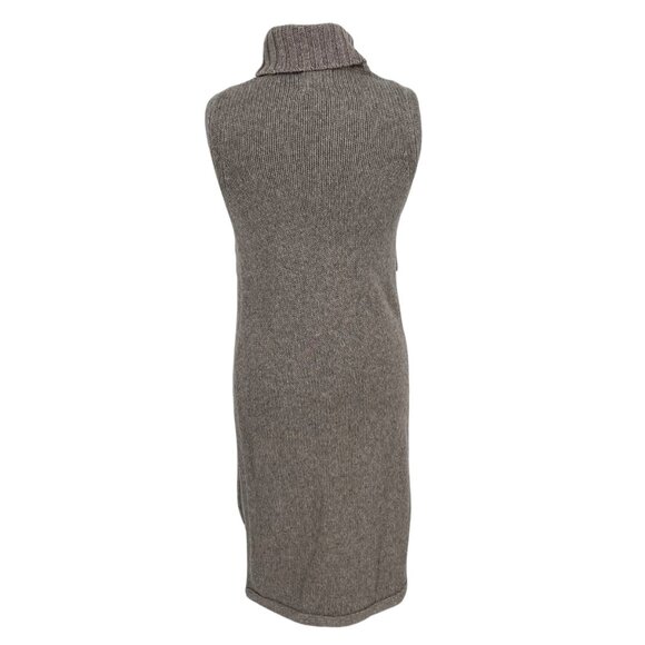 Nomad Morgan Carper Sleeveless Fringe Turtleneck Sweater Dress Gray Size Small - Picture 7 of 13